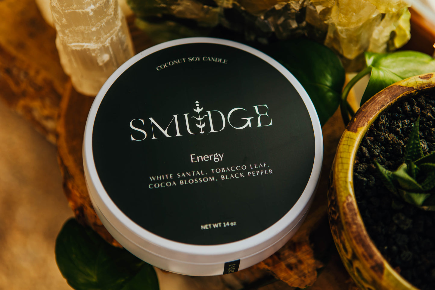 Energy Wooden Wick Candle 14oz