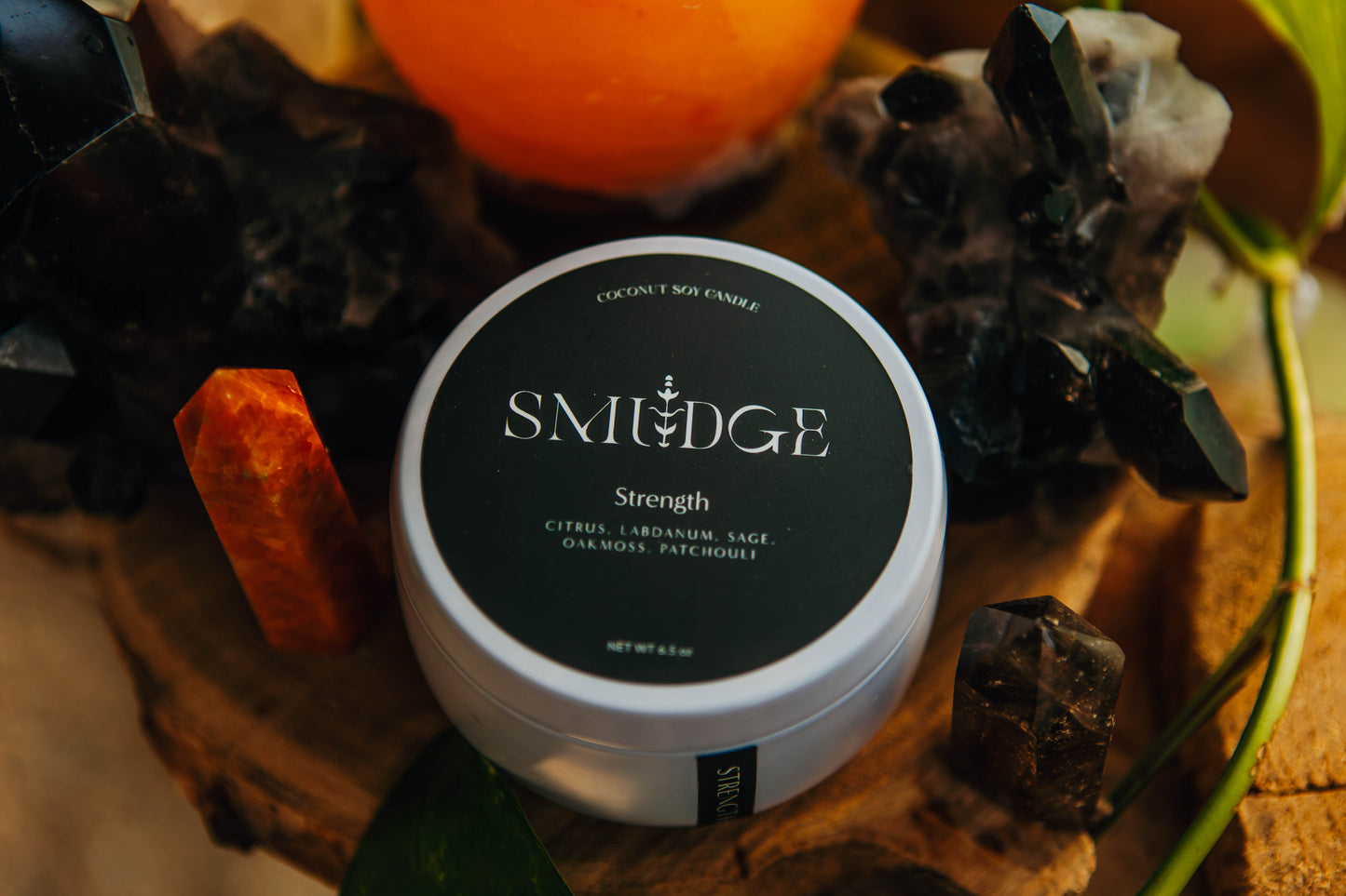 Strength Wooden Wick Candle 6.5oz