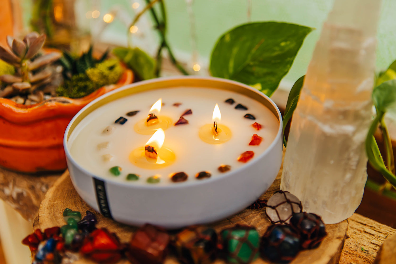 Crystal Infused Candles