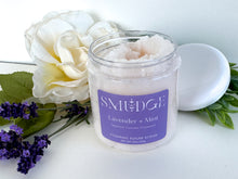 Load image into Gallery viewer, Lavender + Mint - Foaming Sugar Scrub 10oz Jar
