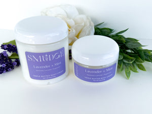 Lavender + Mint - Triple Butter Body Cream 8oz Jar