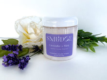 Load image into Gallery viewer, Lavender + Mint - Foaming Sugar Scrub 10oz Jar
