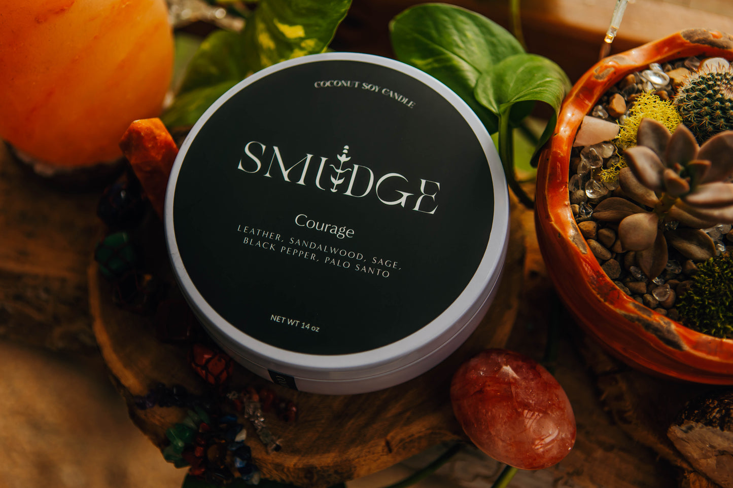 Courage Wooden Wick Candle 14oz