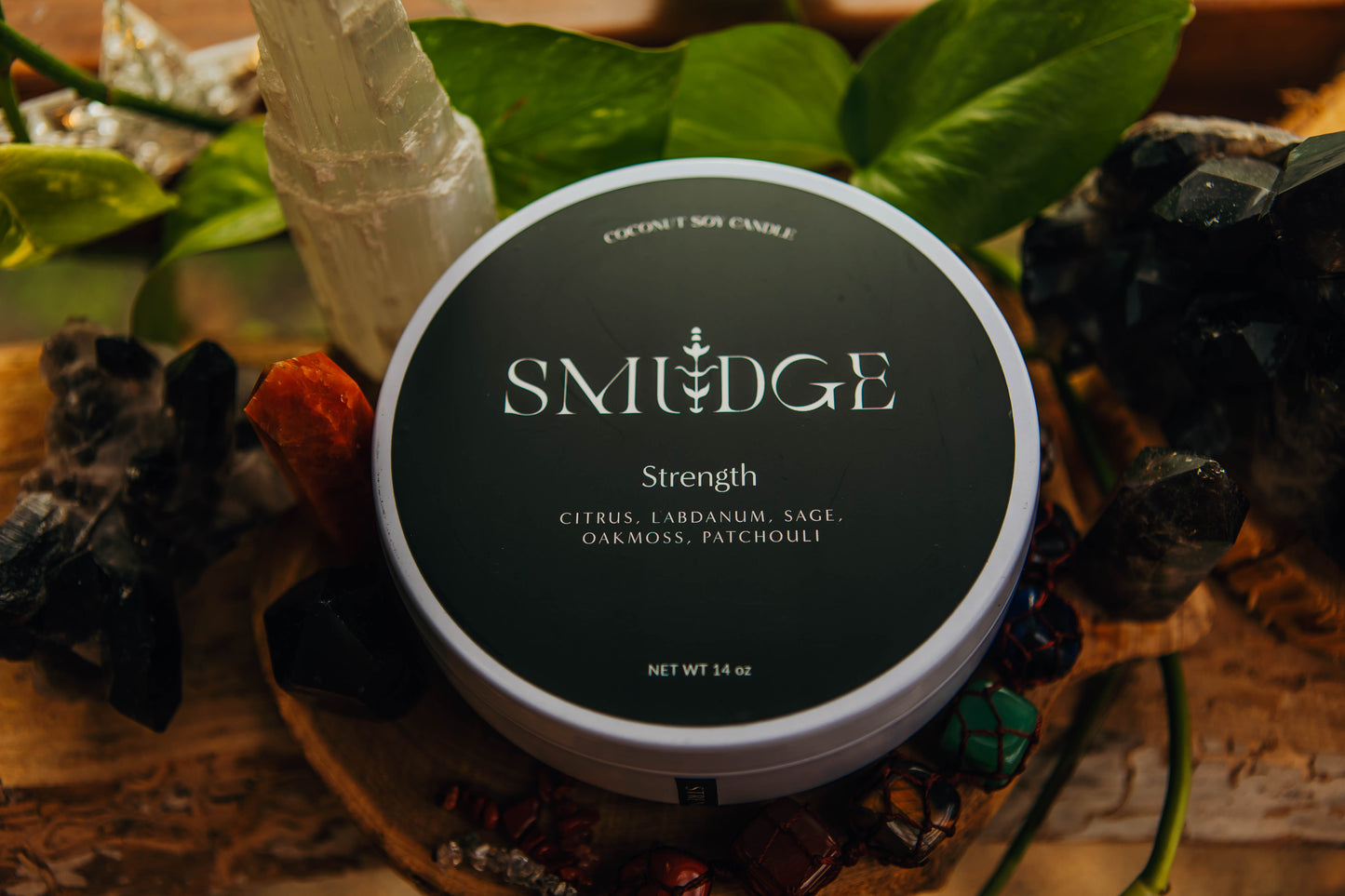 Strength Wooden Wick Candle 14oz
