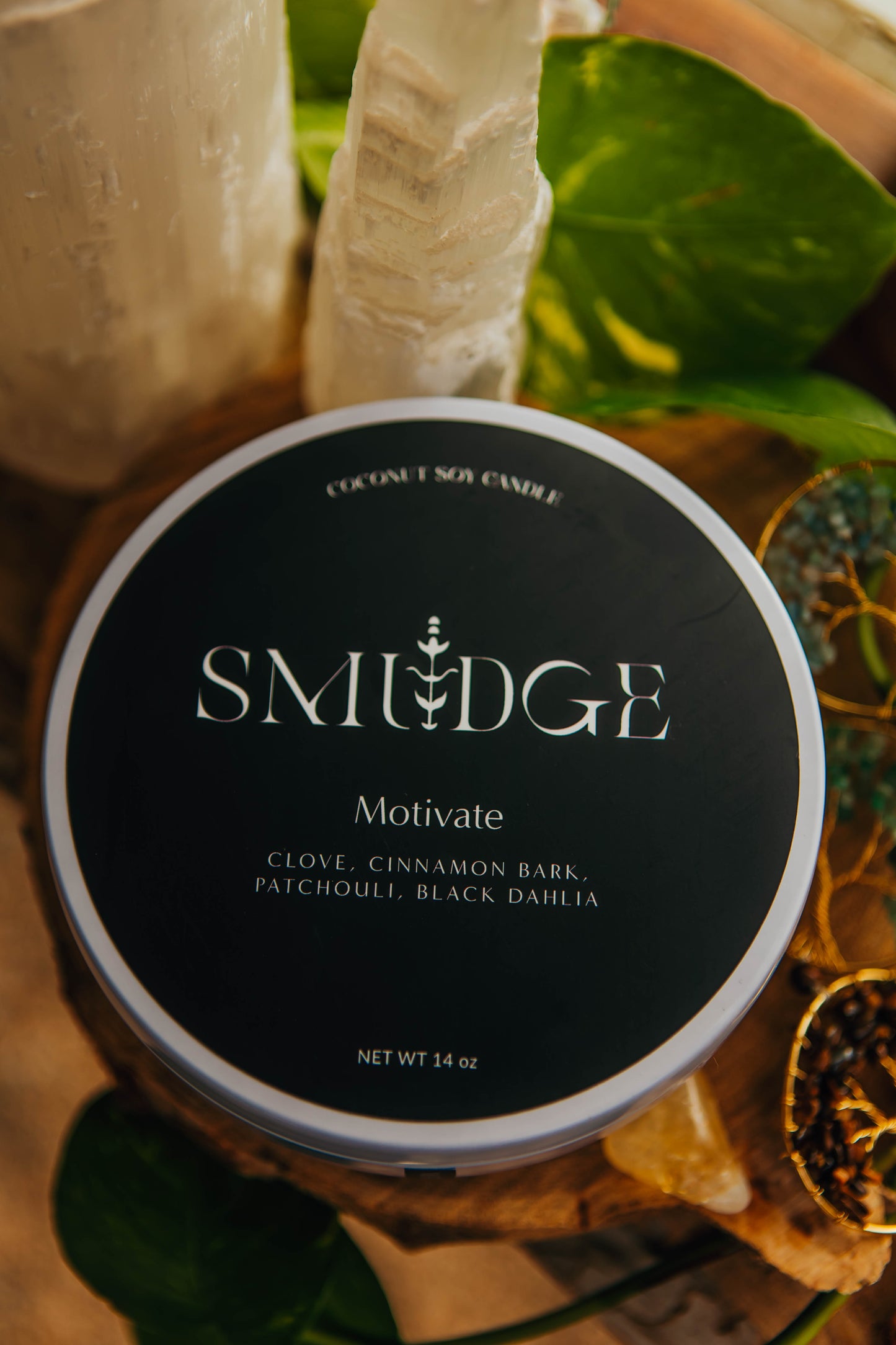 Motivate Wooden Wick Candle 14oz